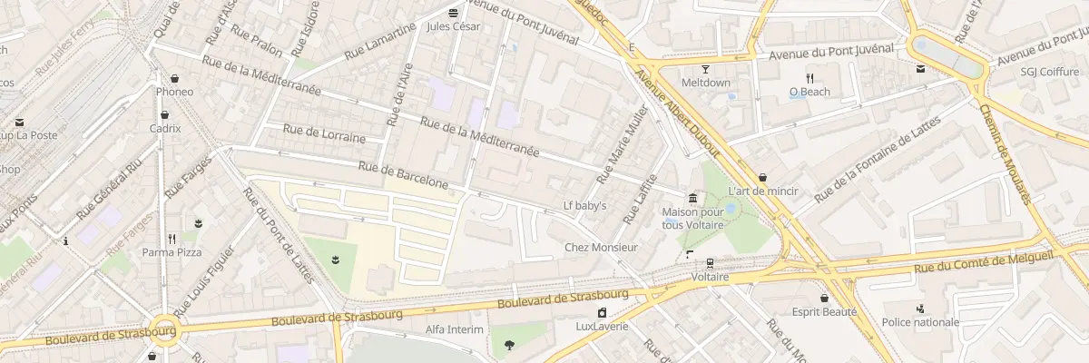 Plan du 58B Rue de la Méditerranée à Montpellier