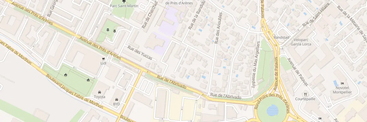 Plan du 20 Rue de la Bandido à Montpellier