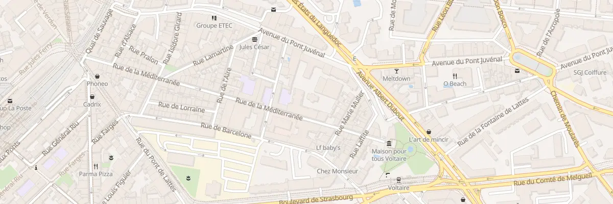 Plan du 51 Rue de la Méditerranée à Montpellier