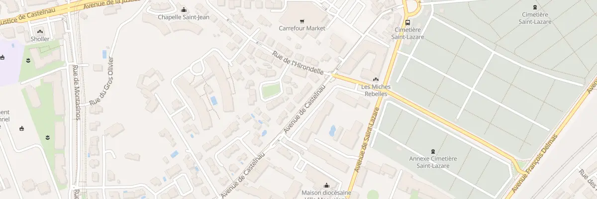 Plan du 61 Av de Castelnau à Montpellier