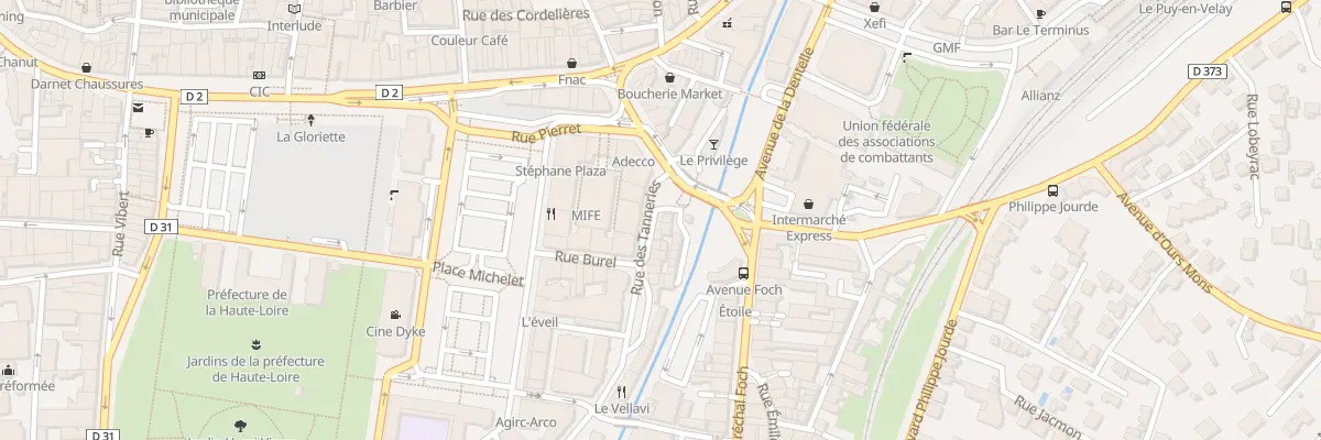 Plan du 1 Rue des Tanneries au Puy-en-Velay
