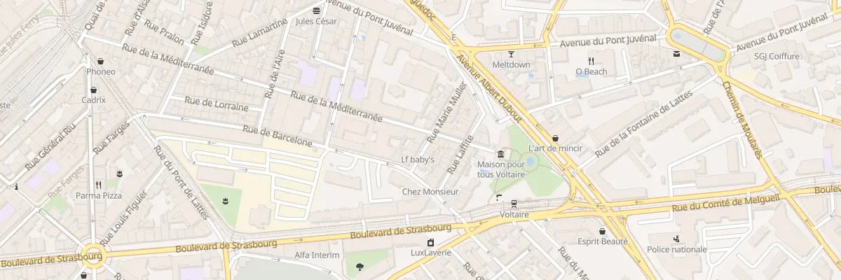 Plan du 60 Rue de la Méditerranée à Montpellier
