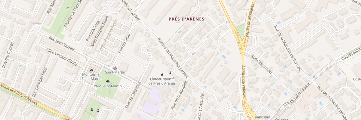 Plan du 18 Rue de la Manade à Montpellier