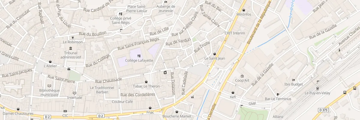 Plan du 1 Rue Droite au Puy-en-Velay