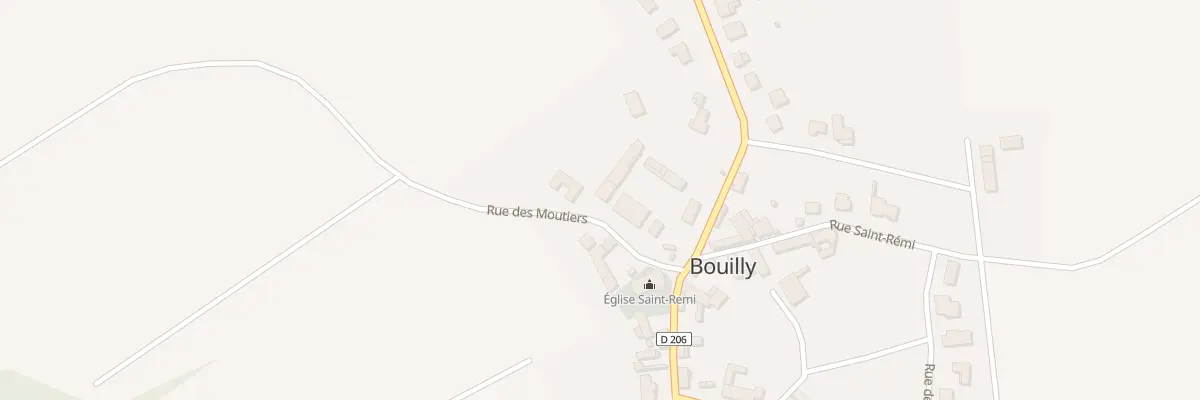 Plan du 8 Rue des Moutiers à Bouilly