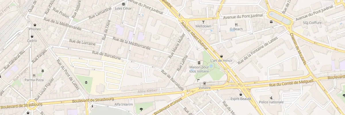 Plan du 62 Rue de la Méditerranée à Montpellier