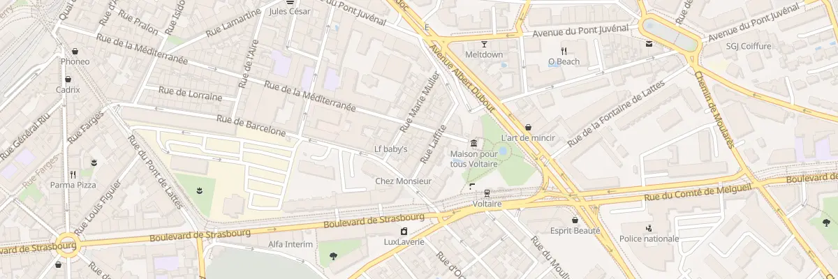 Plan du 66 Rue de la Méditerranée à Montpellier
