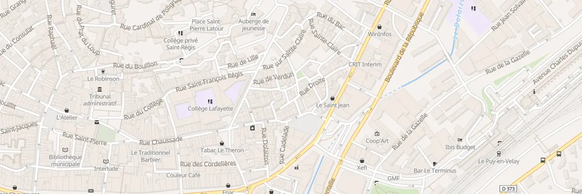 Plan du 9 Rue Droite au Puy-en-Velay
