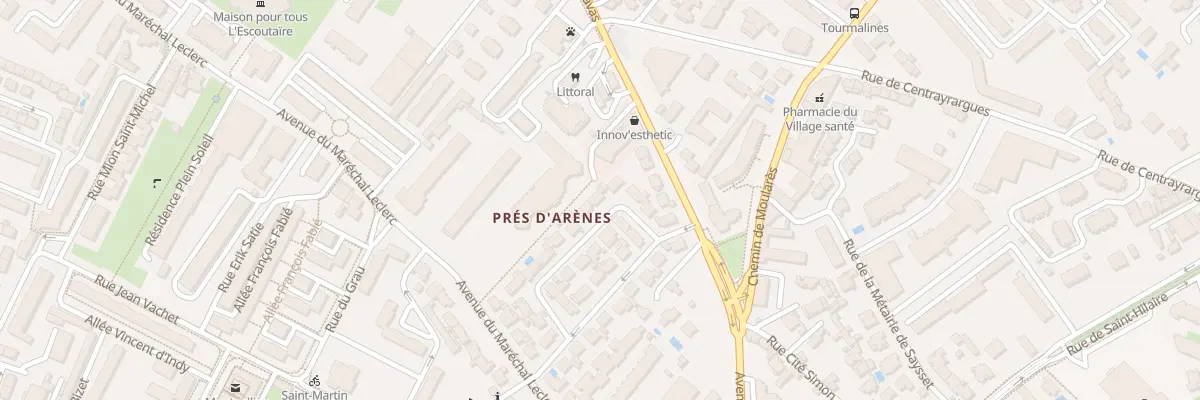 Plan du 10 Rue de la Ferrade à Montpellier