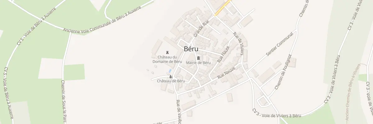 Plan du 13 Gr Grande Rue à Béru