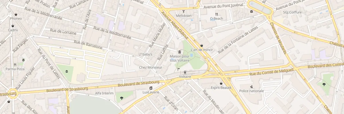 Plan du 72 Rue de la Méditerranée à Montpellier