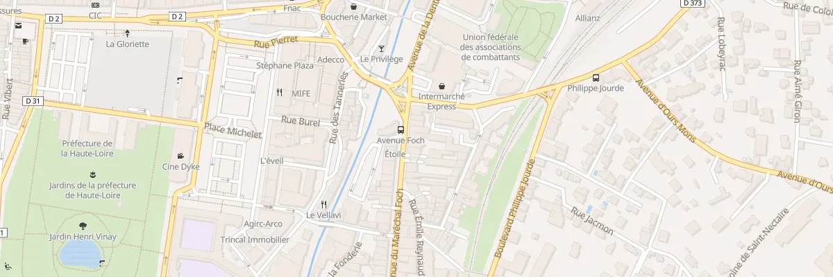Plan du 7 Av Maréchal Foch au Puy-en-Velay