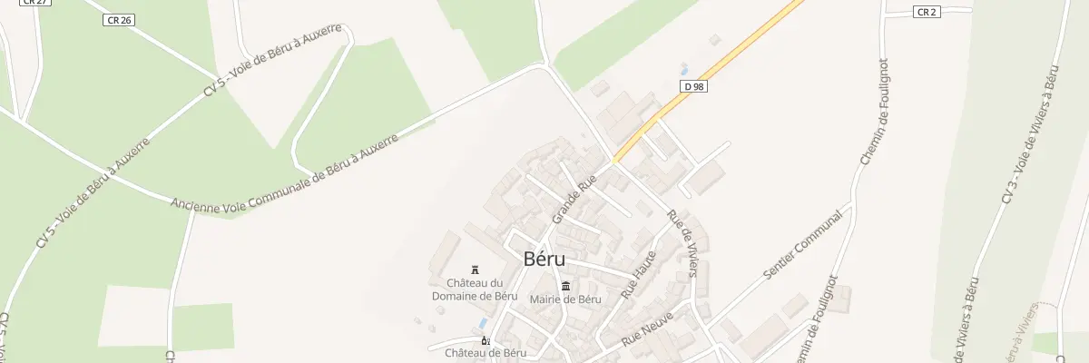 Plan du 16 Gr Grande Rue à Béru