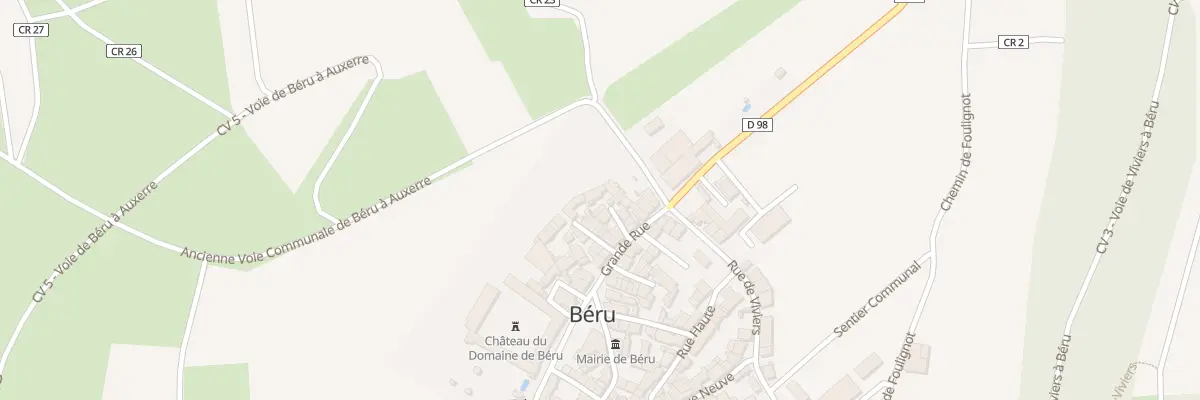 Plan du 12 Gr Grande Rue à Béru