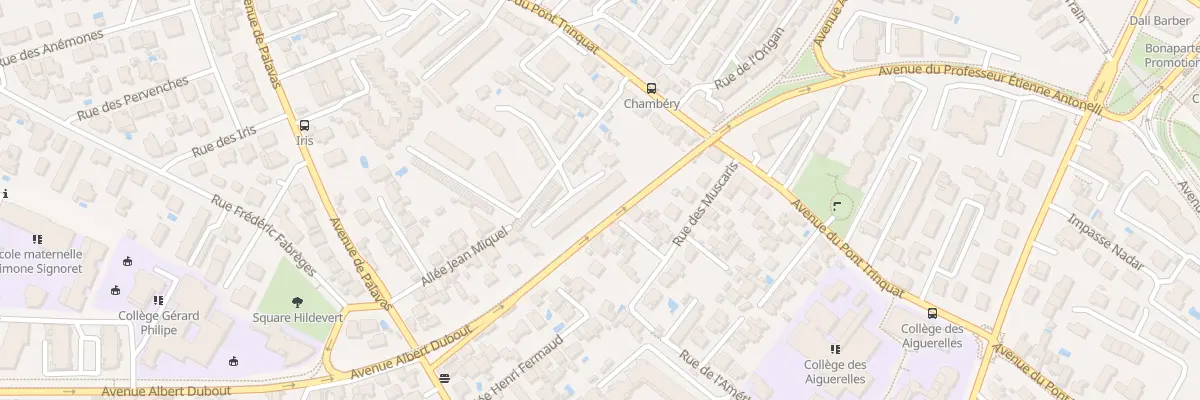 Plan du 215 Rue Emile Gaboriau à Montpellier