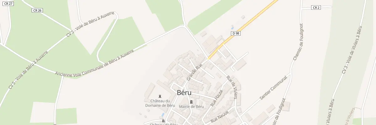Plan du 14 Gr Grande Rue à Béru
