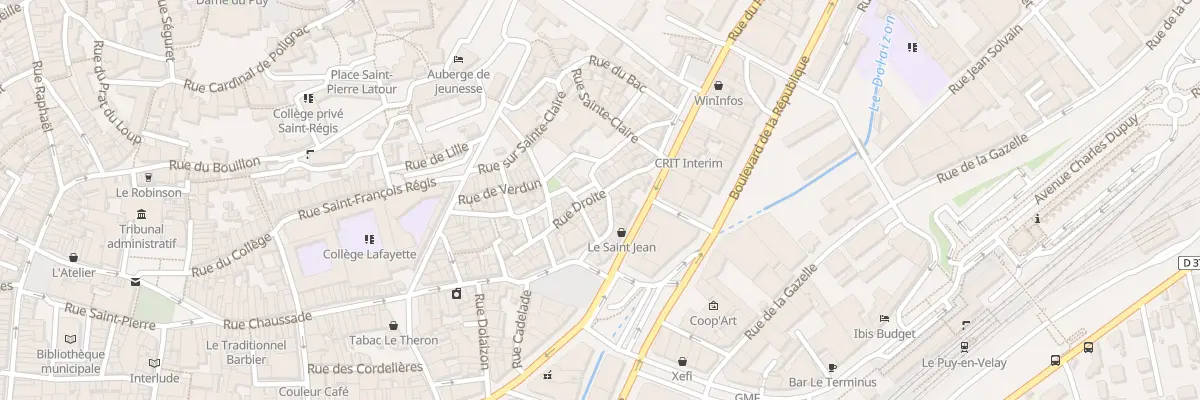 Plan du 24 Rue Droite au Puy-en-Velay