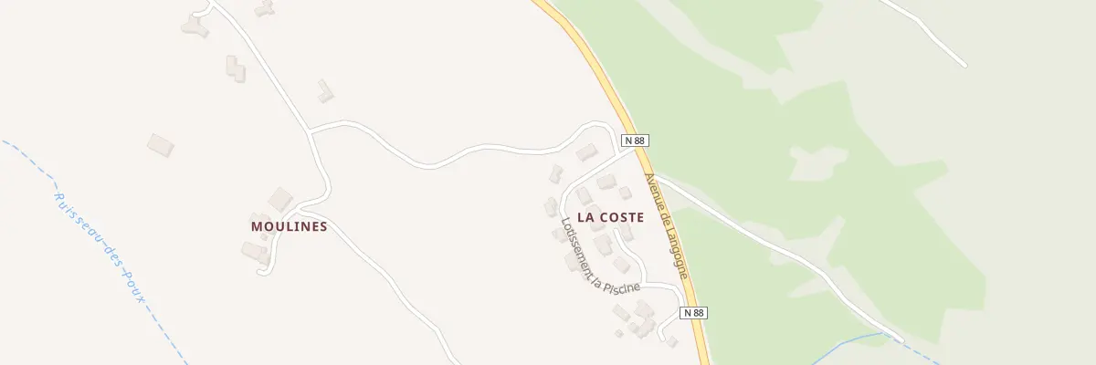 Plan du 5346C La Coste à Pradelles