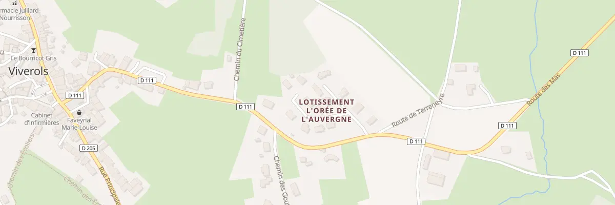 Plan du 15 Lot l’Oree de l’Auvergne à Viverols