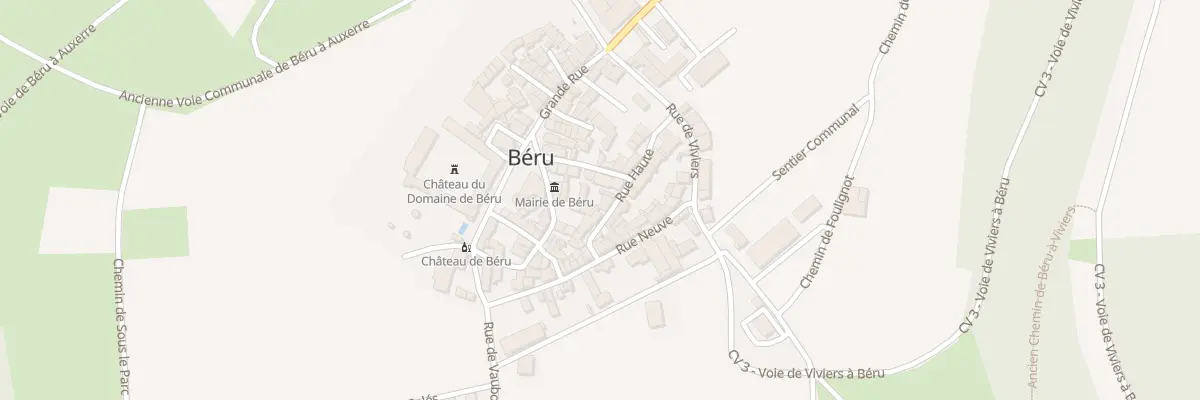 Plan du 4 Ptr Pte Rue Haute à Béru