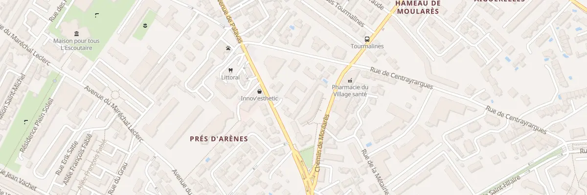 Plan du 91 Av de Palavas à Montpellier