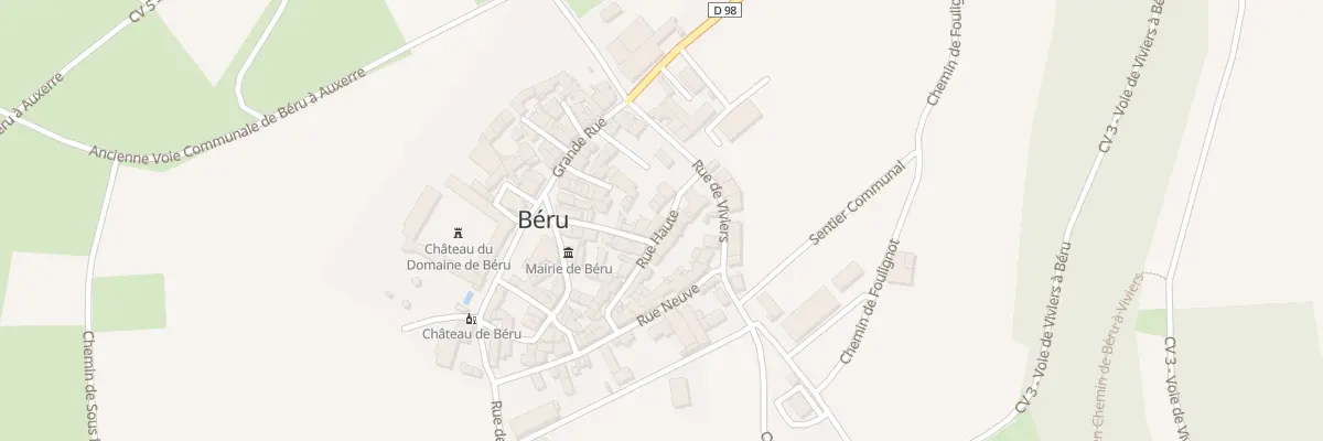 Plan du 2 Rue Haute à Béru