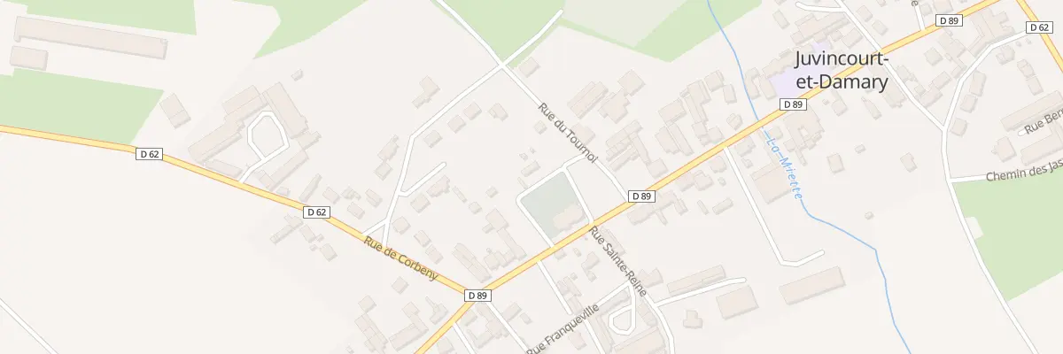 Plan du 1 Rue du Presbytère à Juvincourt-et-Damary