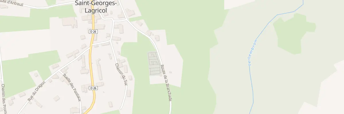 Plan du 133 Rte de la Branchade à Saint-Georges-Lagricol