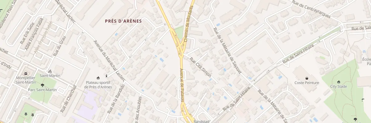 Plan du 103 Av de Palavas à Montpellier