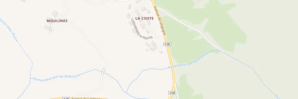 Plan du 5346G La Coste à Pradelles