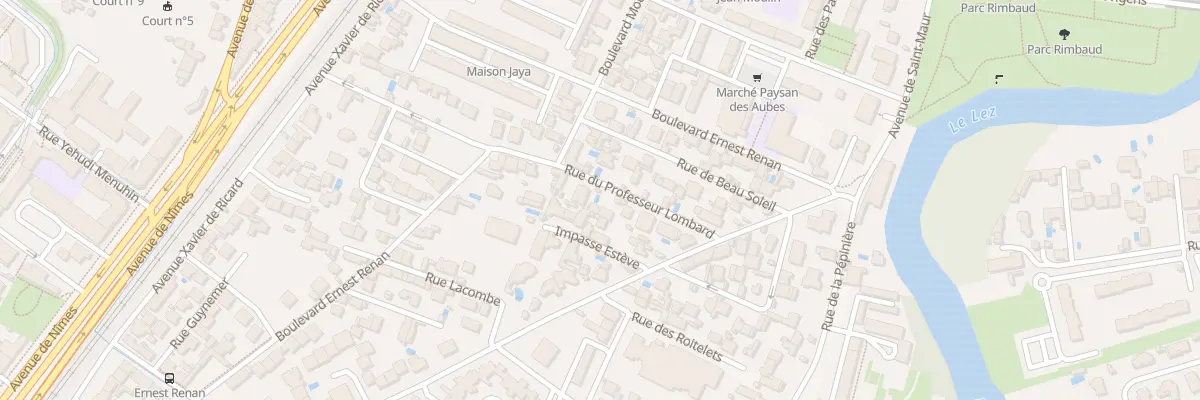 Plan du 8 Rue du Professeur Lombard à Montpellier