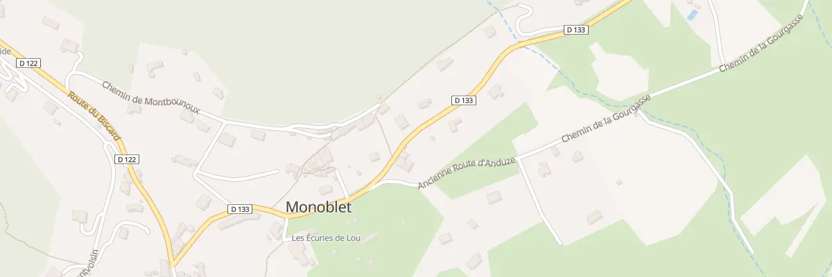 Plan du 342 Rte de la Cabanelle à Monoblet