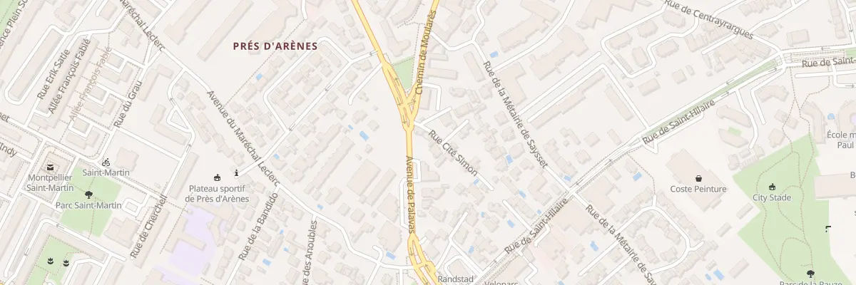 Plan du 2 Rue Cité Simon à Montpellier