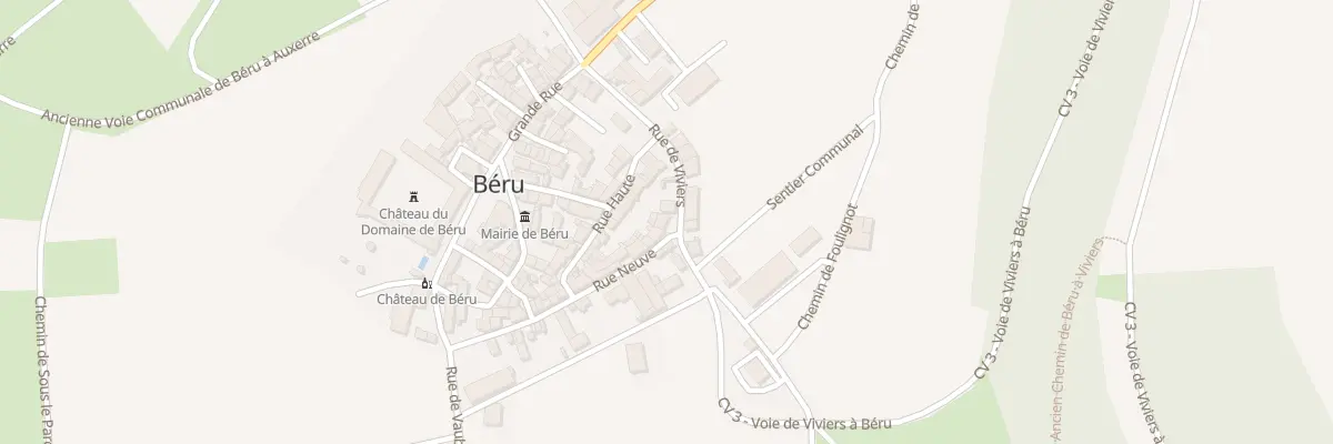 Plan du 8 Rue de Viviers à Béru