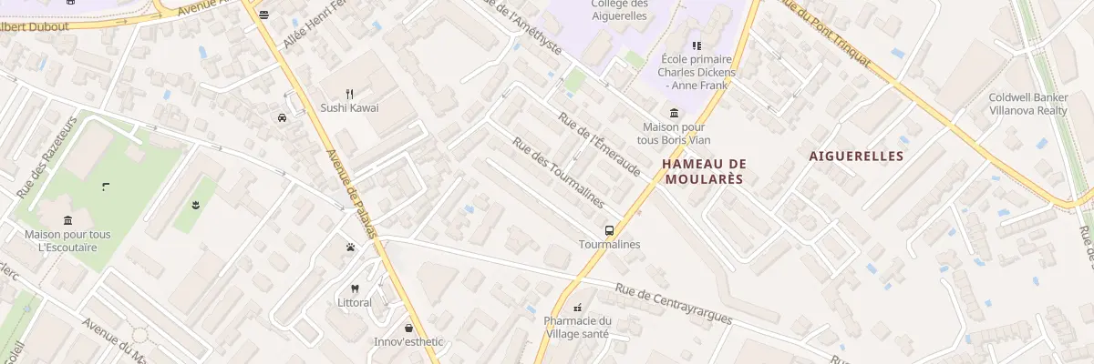 Plan du 9 Rue des Tourmalines à Montpellier