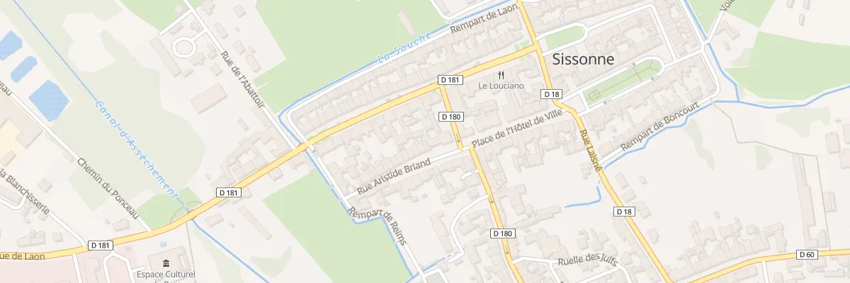 Plan du 6 Rue Aristide Briand à Sissonne