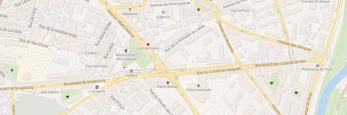 Plan du 6 Rue de la Fontaine de Lattes à Montpellier