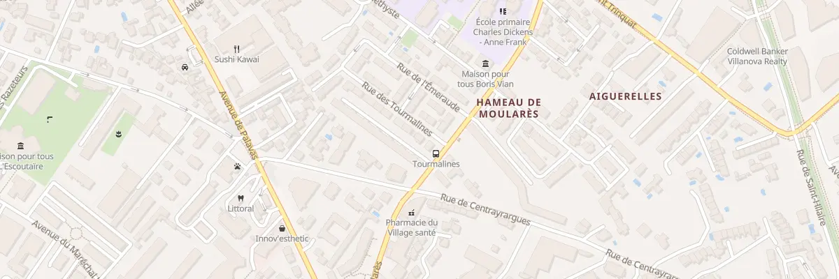 Plan du 3 Rue des Tourmalines à Montpellier
