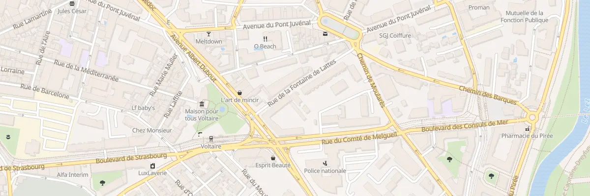 Plan du 8 Rue de la Fontaine de Lattes à Montpellier