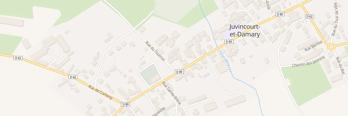 Plan du 2 Rue du Tournoi à Juvincourt-et-Damary