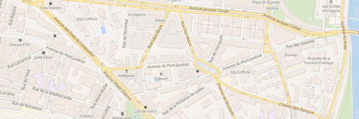 Plan du 77 Av du Pont Juvénal à Montpellier