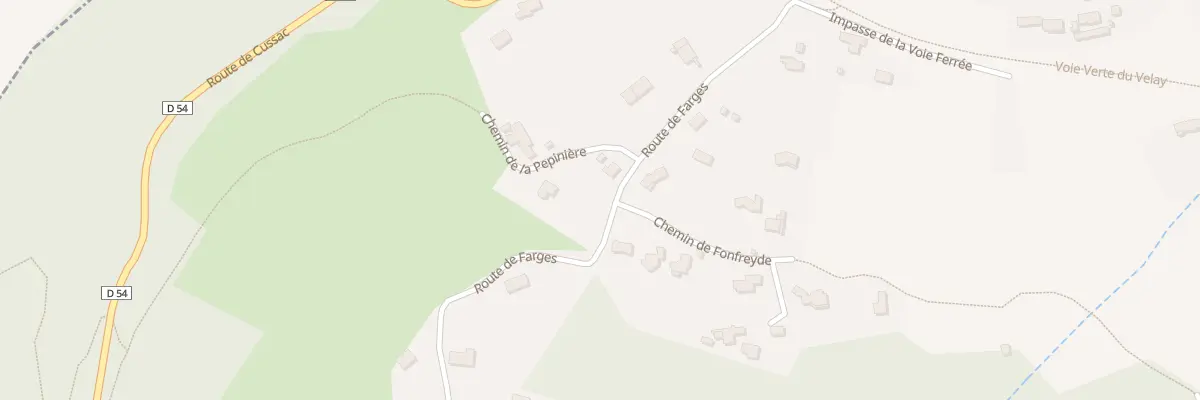 Plan du 9005 Rte des Farges à Coubon