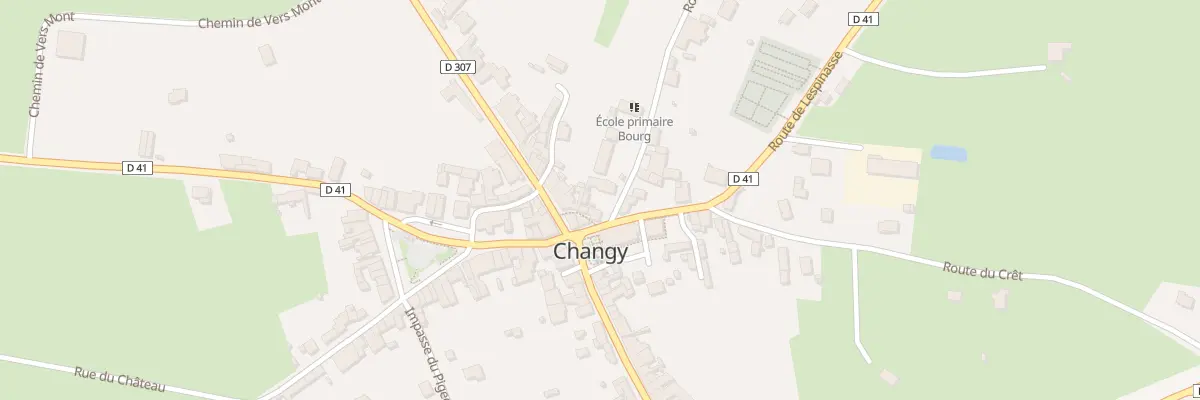 Plan du 1 Rte d’Arcon à Changy