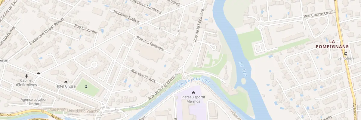 Plan du 395 Rue de la Pépinière à Montpellier
