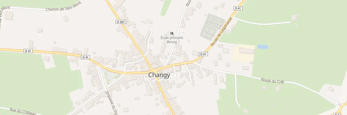 Plan du 25 Rte d’Arcon à Changy