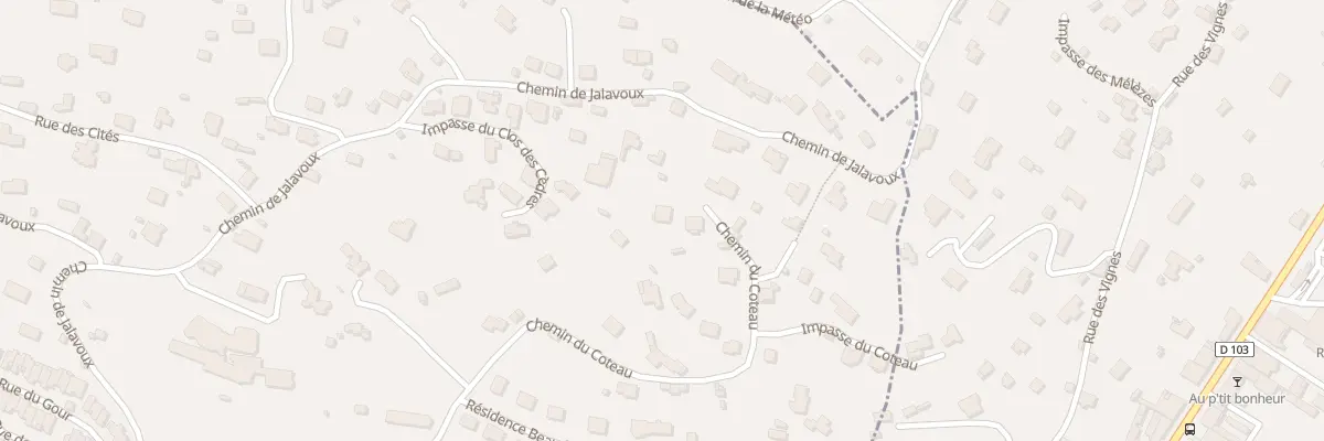 Plan du 21 Che du Coteau à Aiguilhe