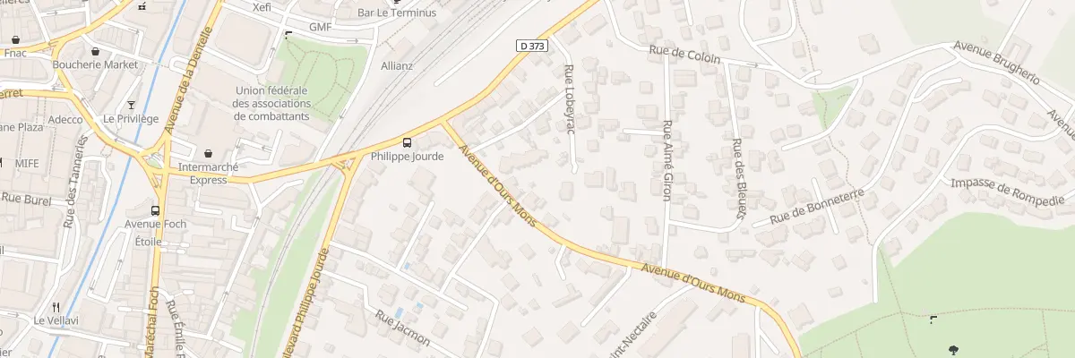 Plan du 9 Av d’Ours Mons au Puy-en-Velay