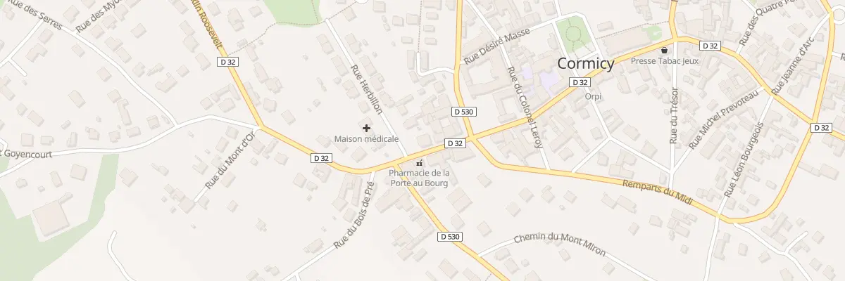 Plan du 10 Rue de la Porte au Bourg à Cormicy