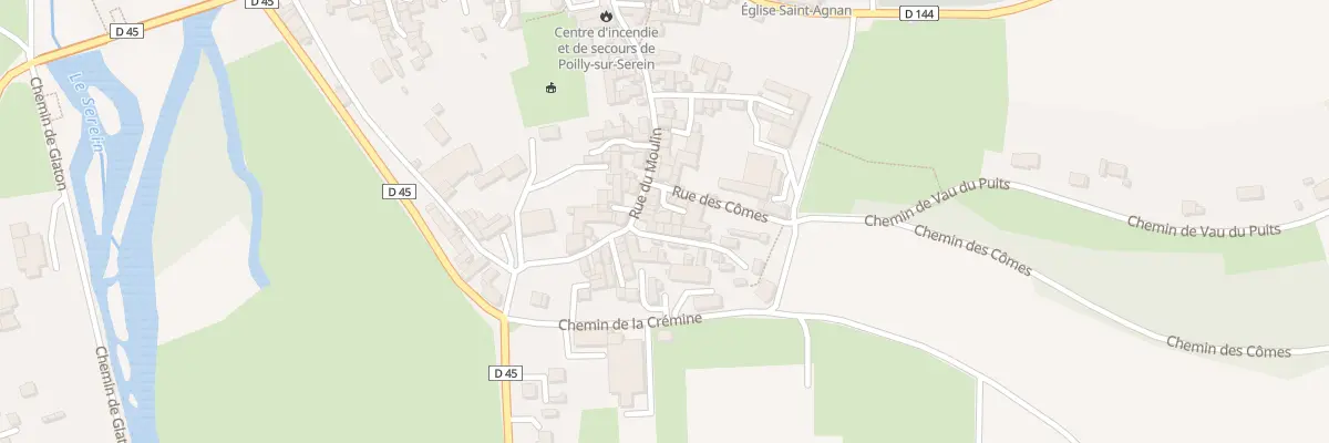 Plan du 8 Rue des Cômes à Poilly-sur-Serein