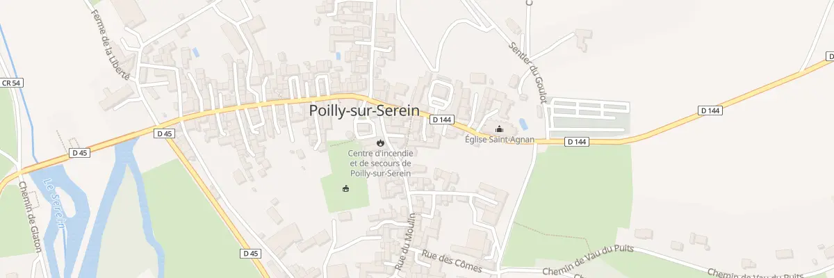 Plan du 12 Rue Abbé Thériat à Poilly-sur-Serein